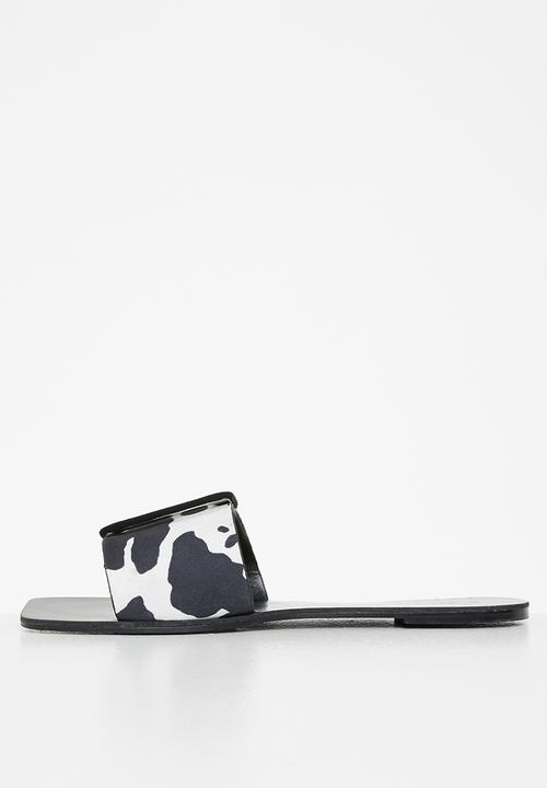 Z_Code_Z - Nora animal print slide - black & white