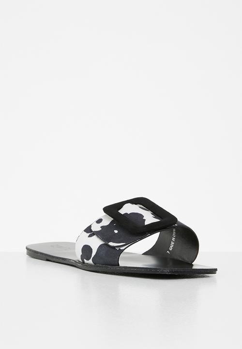 Z_Code_Z - Nora animal print slide - black & white