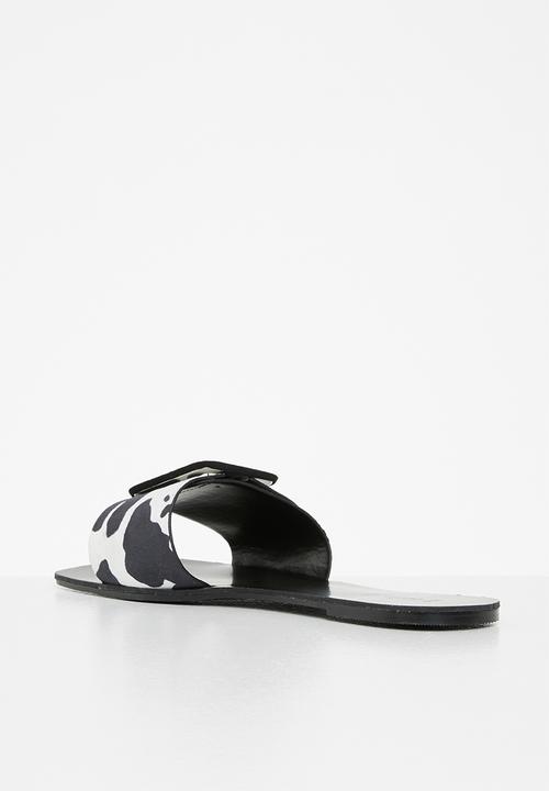 Z_Code_Z - Nora animal print slide - black & white