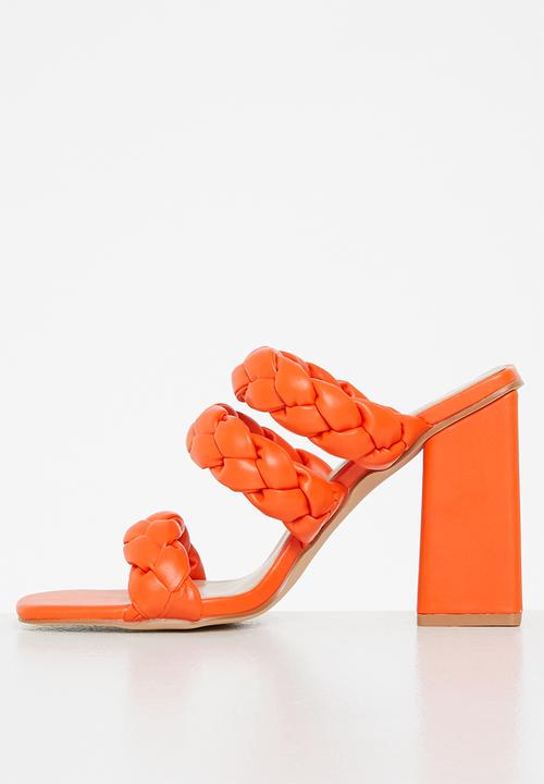 Z_Code_Z - Tasha plaited block heel - orange