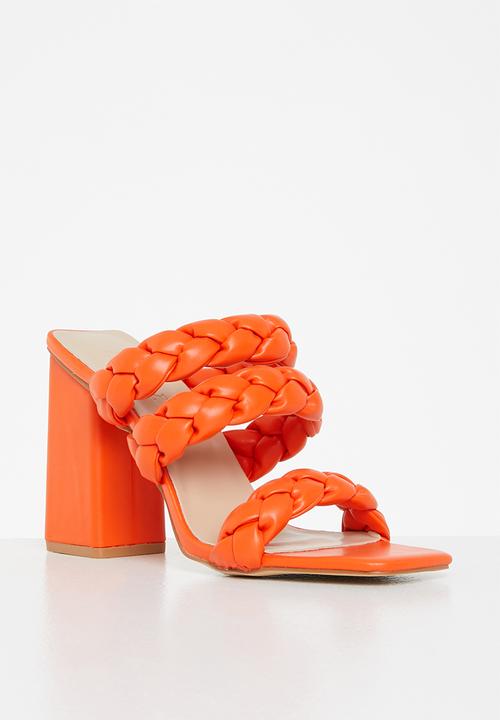 Z_Code_Z - Tasha plaited block heel - orange