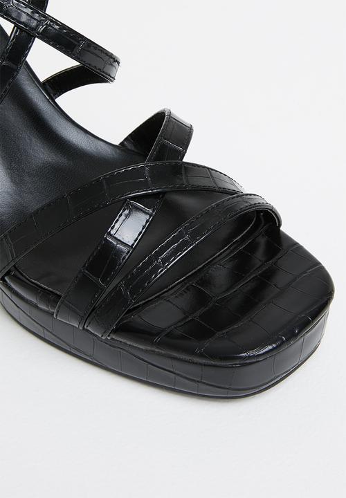 Z_Code_Z - Jess croc  block heel - black