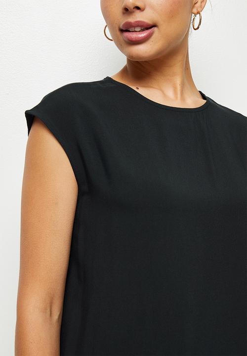 edit - Basic woven shell - black