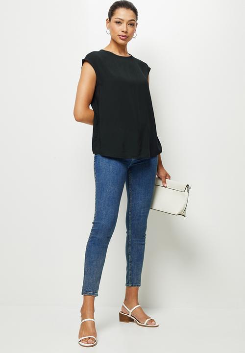 edit - Basic woven shell - black