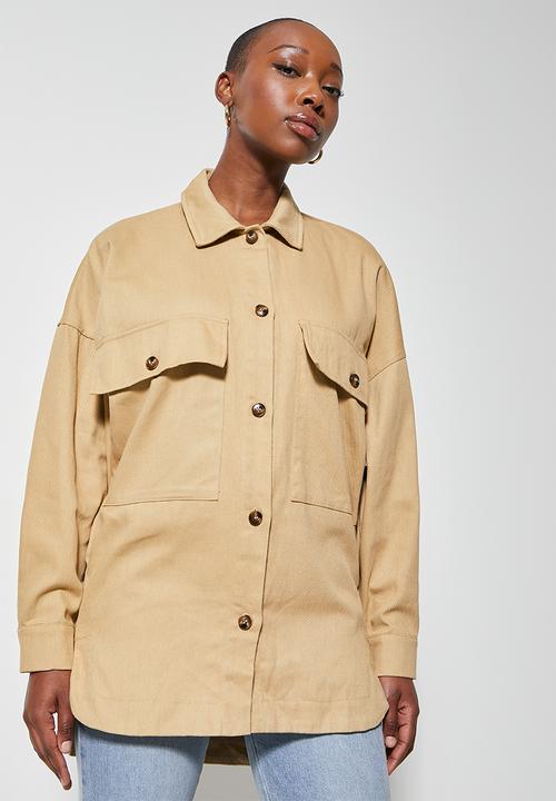 Superbalist - Light weight over sized shirt - stone