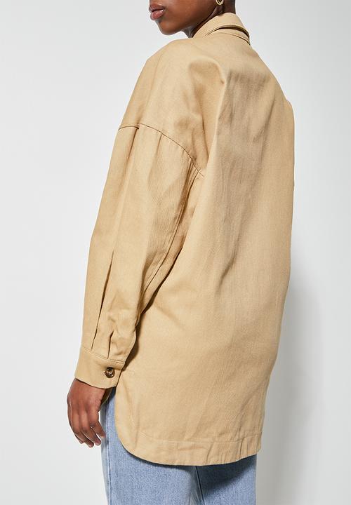 Superbalist - Light weight over sized shirt - stone