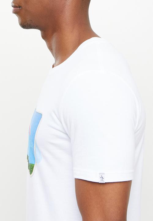 Original Penguin - Lawn flamingo tee - white