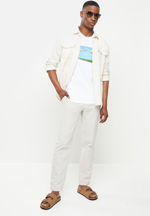Original Penguin - Lawn flamingo tee - white