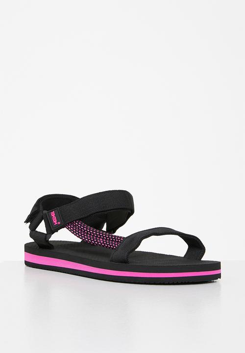 Tom Tom - Sporty chunky sandal - black & pink 