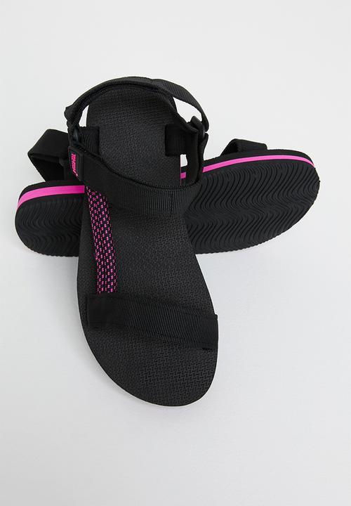 Tom Tom - Sporty chunky sandal - black & pink 