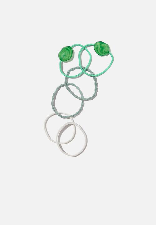 Cotton On - Hannah hair ties - minty fresh cloudy bobbles