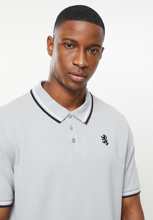 Pringle of Scotland - Core 1up pique golfer - michael - grey