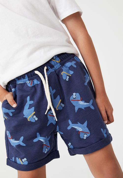 Cotton On - Henry slouch short 60/40 - indigo/shark
