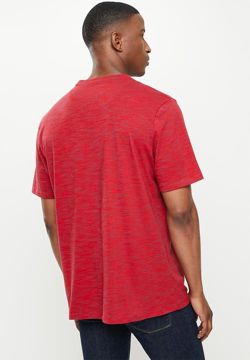 Pringle of Scotland - Injection v-neck tee - red/ navy