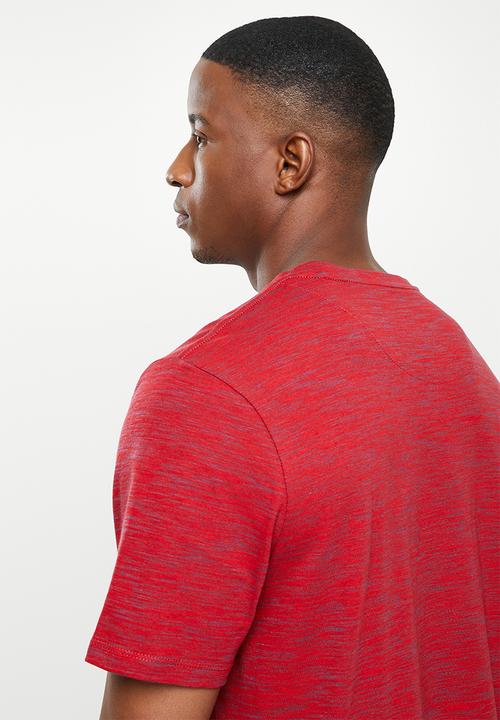 Pringle of Scotland - Injection v-neck tee - red/ navy