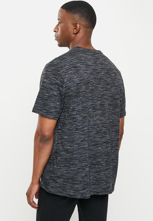Pringle of Scotland - Injection v-neck tee - black / grey