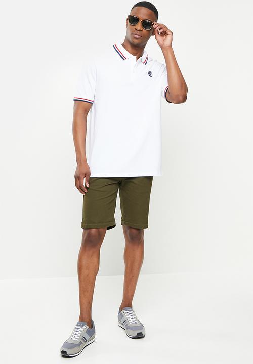 Pringle of Scotland - Core 1up pique golfer - michael - white
