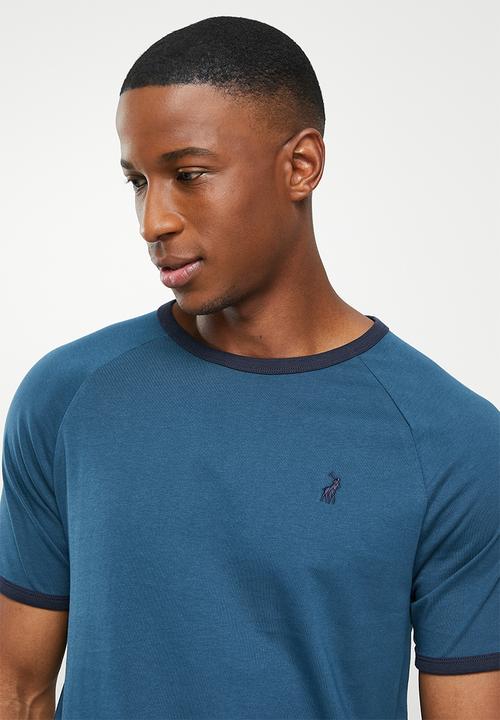 POLO - Kevin short sleeve ringer tee - blue 