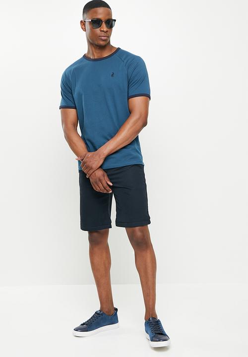 POLO - Kevin short sleeve ringer tee - blue 