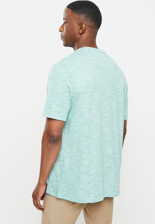 Pringle of Scotland - Injection v-neck tee - light blue/ green