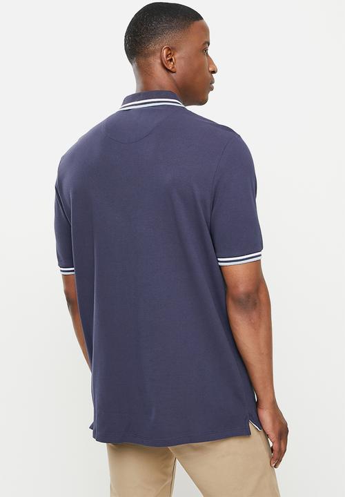 Pringle of Scotland - Core 1up pique golfer - michael - navy