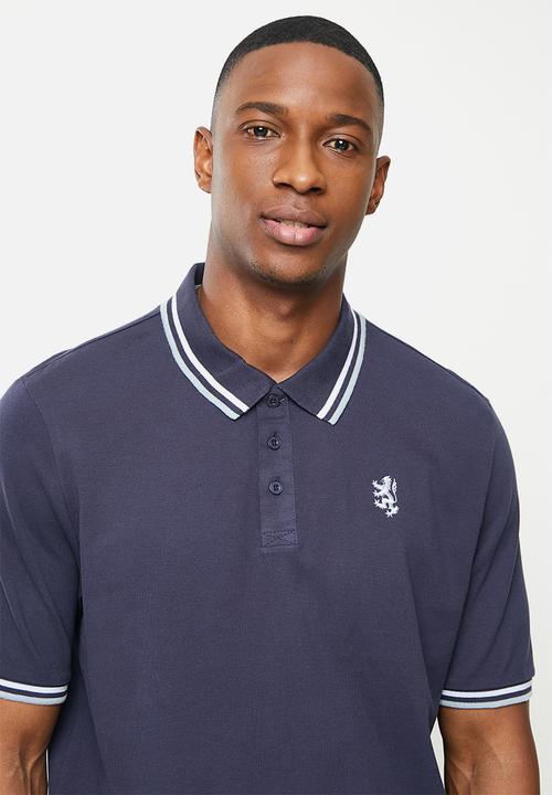 Pringle of Scotland - Core 1up pique golfer - michael - navy