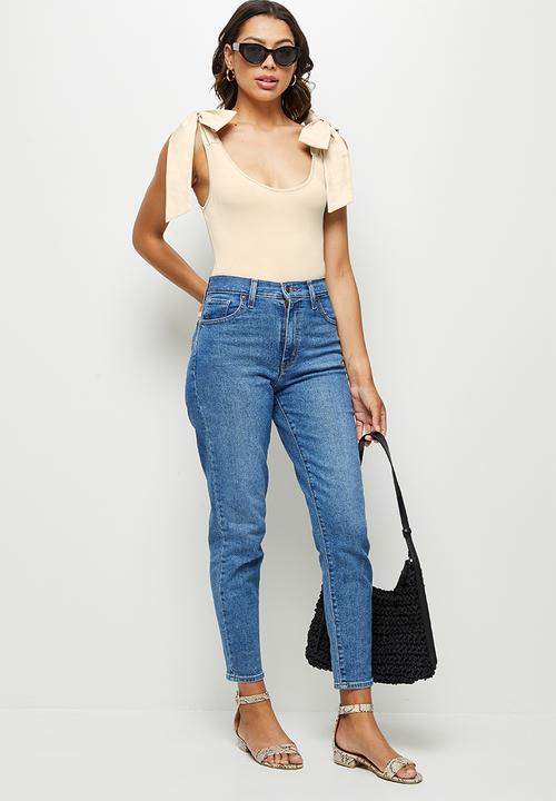 MILLA - Shoulder bow bodysuit - stone