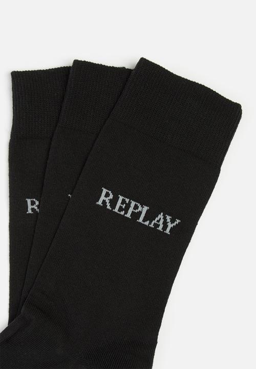 Replay - Replay casual leg logo 3pairs banderole - blue