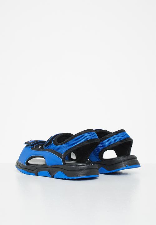 Pop Candy - Boys wjk778 sandal - black & blue 