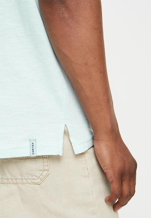 Holmes Bro's - Cheetah polo - sky slub
