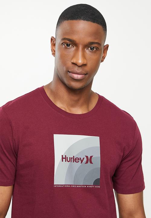 Hurley - Evd wsh retro box short sleeve - burgundy