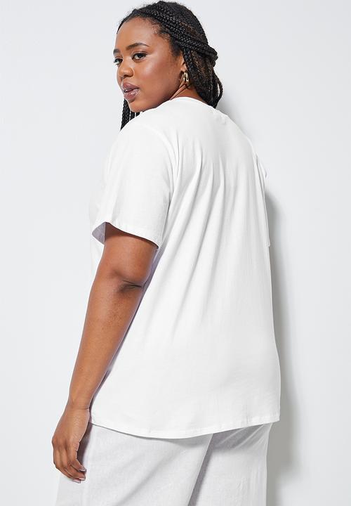 Superbalist - Colourblock tee - white