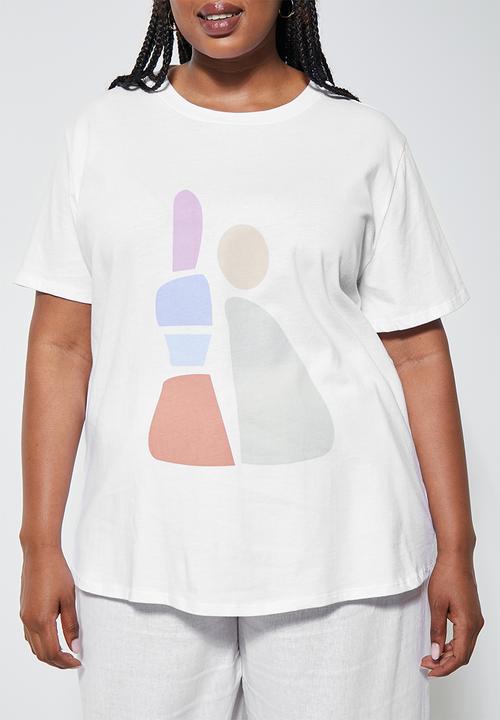 Superbalist - Colourblock tee - white