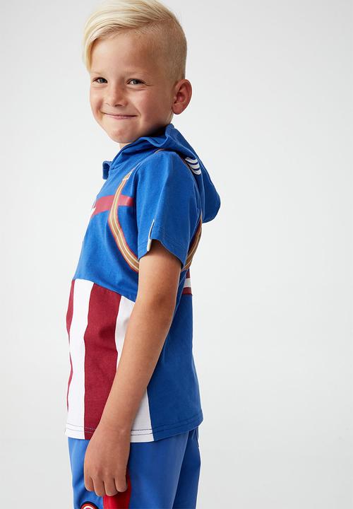 Cotton On - License marvel short sleeve superhero tee - lcn mar captain america