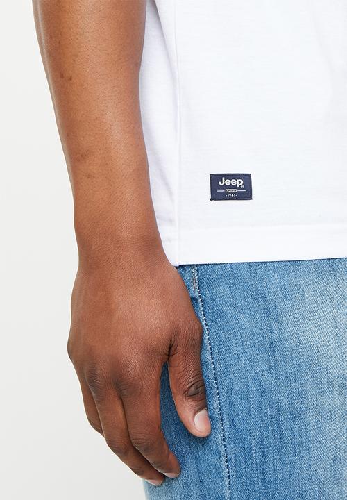 JEEP - Basic print graphic tees - white
