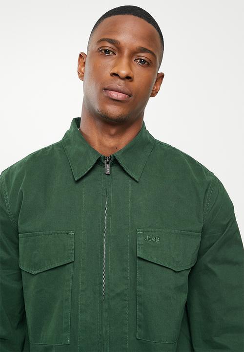 JEEP - Zip through shirt jacket - green