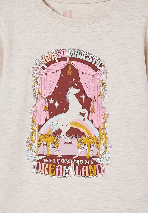 Cotton On - Penelope short sleeve tee - blush marle/dream land