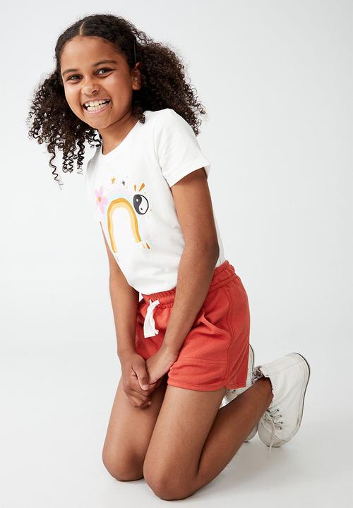 Cotton On - Penelope short sleeve tee - vanilla/rainbow yin and yang