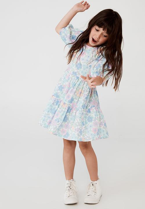 Cotton On - Georgia short sleeve dress - light blue 