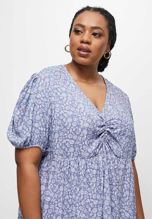 edit Plus - Ruffle hem blouse - blue