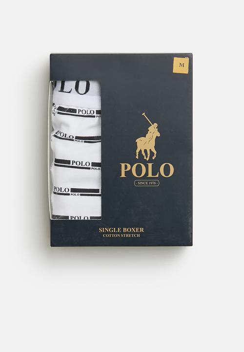 POLO - Ben polo print boxer - white