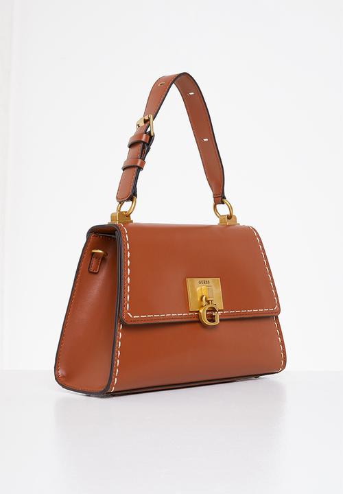 GUESS - Stephi top handle flap - brown