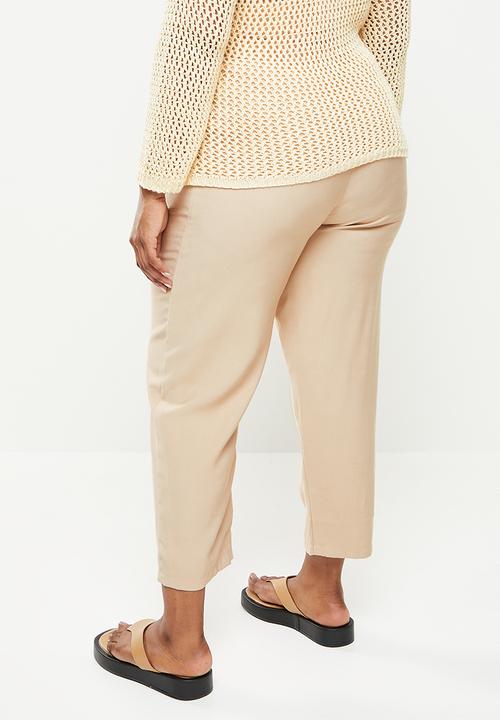 Me&B - Plus tapered leg pant - stone