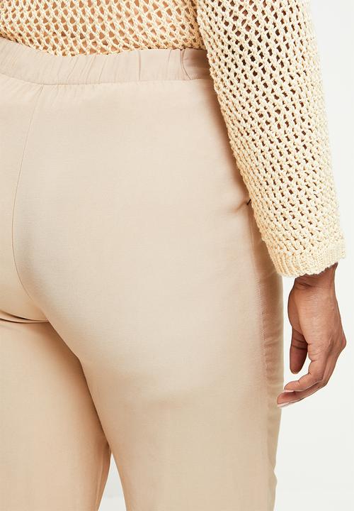 Me&B - Plus tapered leg pant - stone