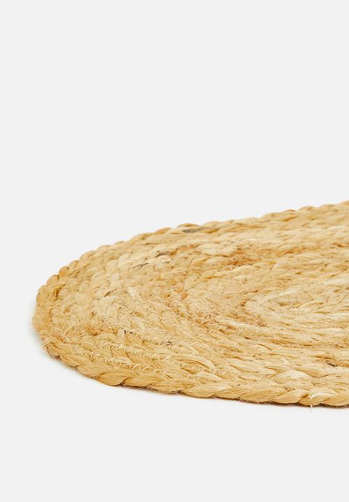 Sixth Floor - Hava oval woven placemat set of 4 - jute