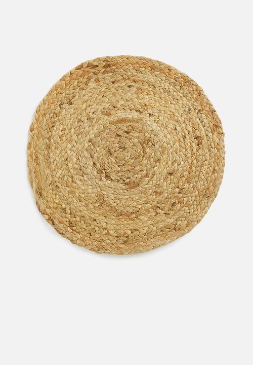 Sixth Floor - Hava round placemat set of 4 - jute