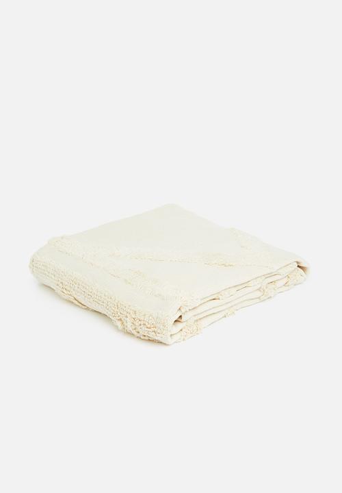 Sixth Floor - Sienna cotton tufted throw - cream