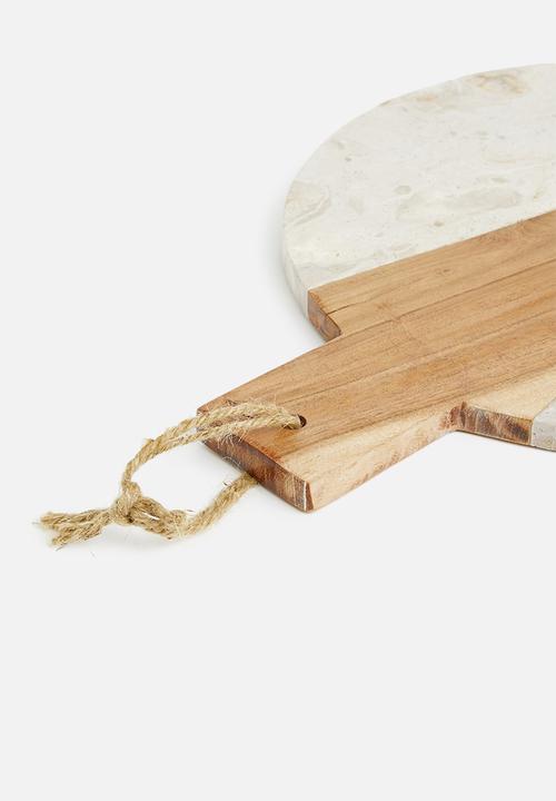 Sixth Floor - Round marble chopping board - chocolate