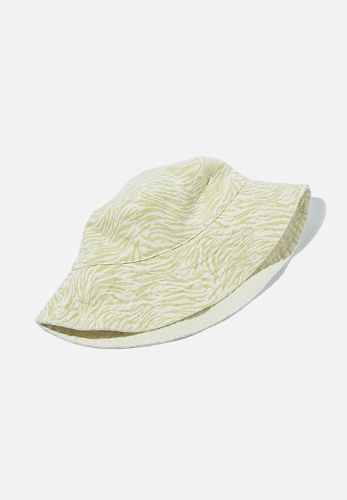 Rubi - Elly reversible wide brim bucket hat - zinnea zebra/retro green