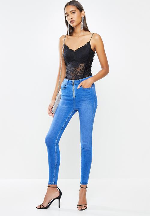 SISSY BOY - Ryder skinny with exposed zip - periwinkle